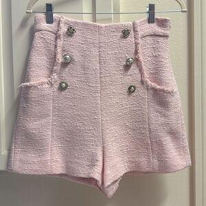 Baby Pink Zara High-waisted shorts